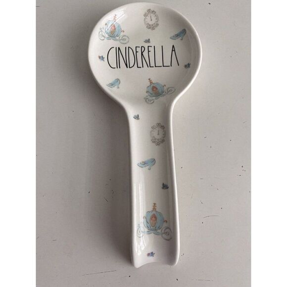Rae Dunn Disney Princess Cinderella Ceramic Spoon Rest Carriage Glass Slipper - Picture 1 of 9